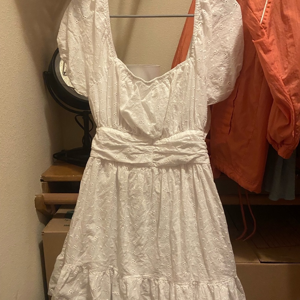 white lace dress